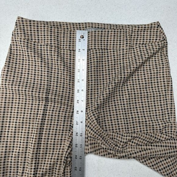 ILTM I Love Tyler Madison Pants Womens Medium Slim Leg Brown Plaid Career Preppy - Picture 8 of 12